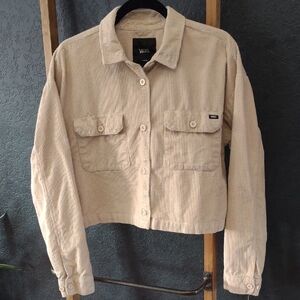 Vans Women's Beige Corduroy Cropped Jacket